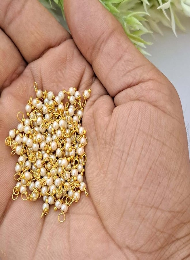 meryCraft Gold Finish Seed Loreals Pearl Beads for Jewellery Making, Jhumki & Necklace Making, Beading,Embroidery & Art&Crafts,Size: 3 Mm Pack of 20 Grms - Image 2